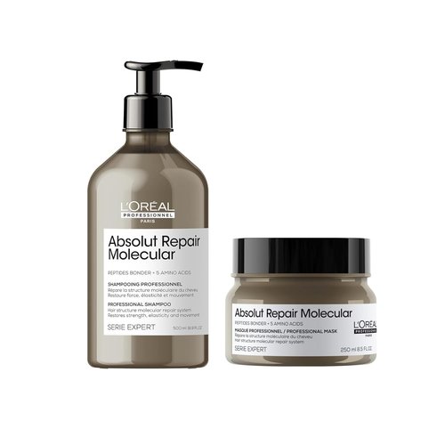 L'Oréal Professionnel Paris Absolut Repair Shampoo & Mask Set - Nourishing Repair for Dry, Damaged Hair
