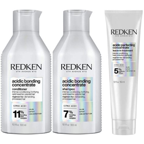Redken Acidic Bonding Concentrate Shampoo & Conditioner Set - Strengthen Damaged Hair With Citric Acid
