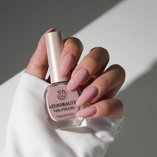 AZUREBEAUTY Nude Pink Nail Polish - Quick Dry, Long-Lasting Glossy Finish | 10ml for Salon-Quality Manicures