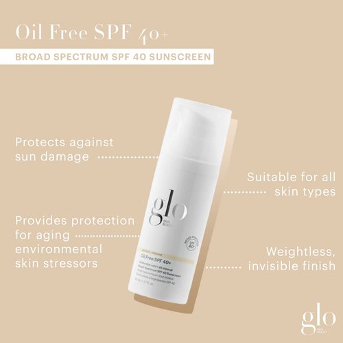 Glo Skin Beauty Mineral Sunscreen SPF 40 - Oil-Free Hydrating Face Moisturizer with Zinc Oxide & Hyaluronic Acid | 1.7 Fl Oz