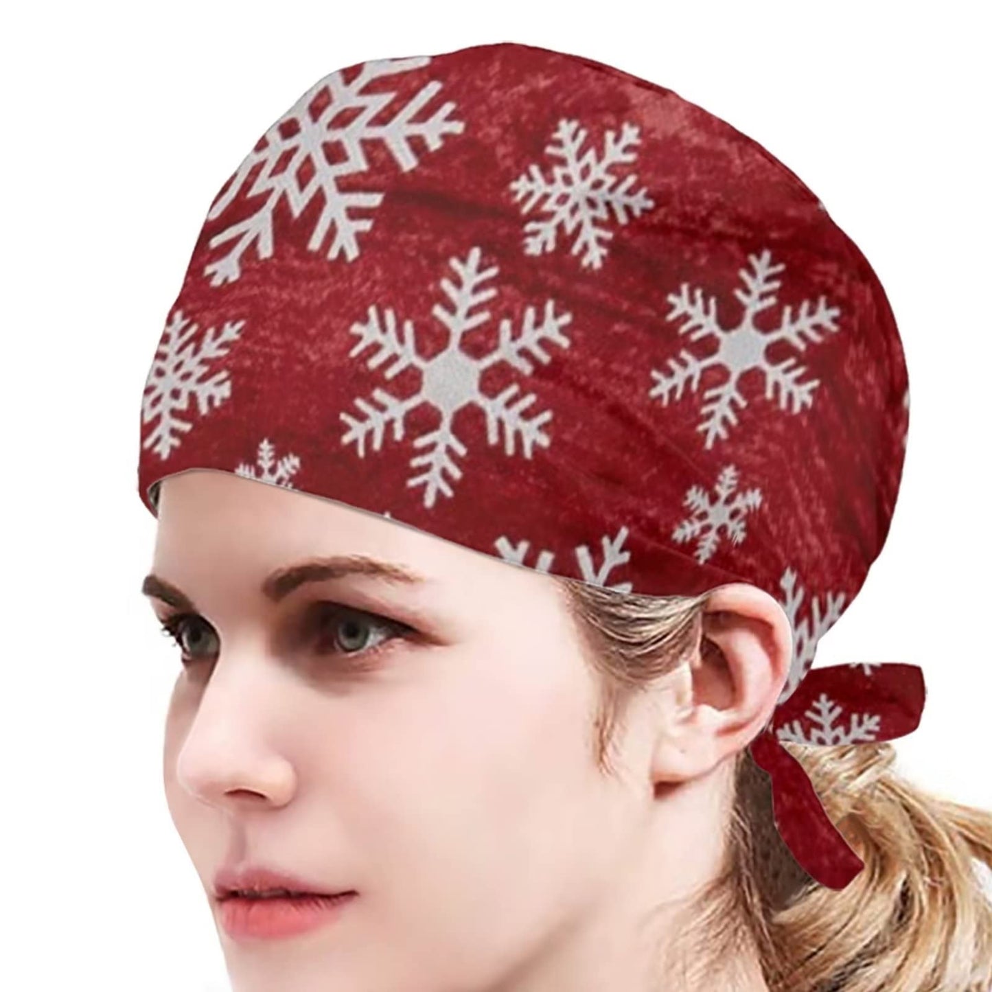 JEOCODY Christmas Snowflake Geometric Cap, Working Cap Fashional Hat with Sweatband for Women/Men