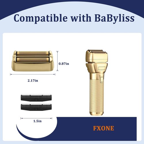 BaBylissPro FXONE Shaver Replacement Foil & Cutters - Professional Black | Durable & Efficient