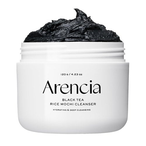 ARENCIA Black Tea Rice Mochi Face Cleanser - Pore Care & Sebum Control for Oily Skin | 120g