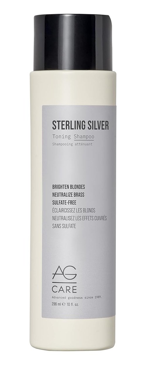 AG Care Sterling Silver Shampoo - Brighten Blonde Hair | 12 oz Toning Formula