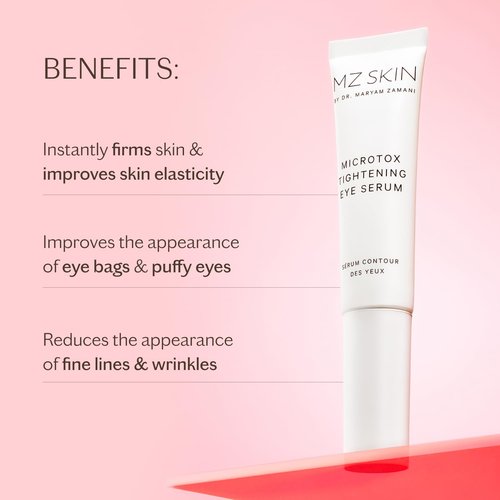 MZ SKIN Microtox Eye Serum - Peptide Formula with Sichuan Pepper Extract | Lifts, Firms & Reduces Dark Circles | 0.5 fl oz