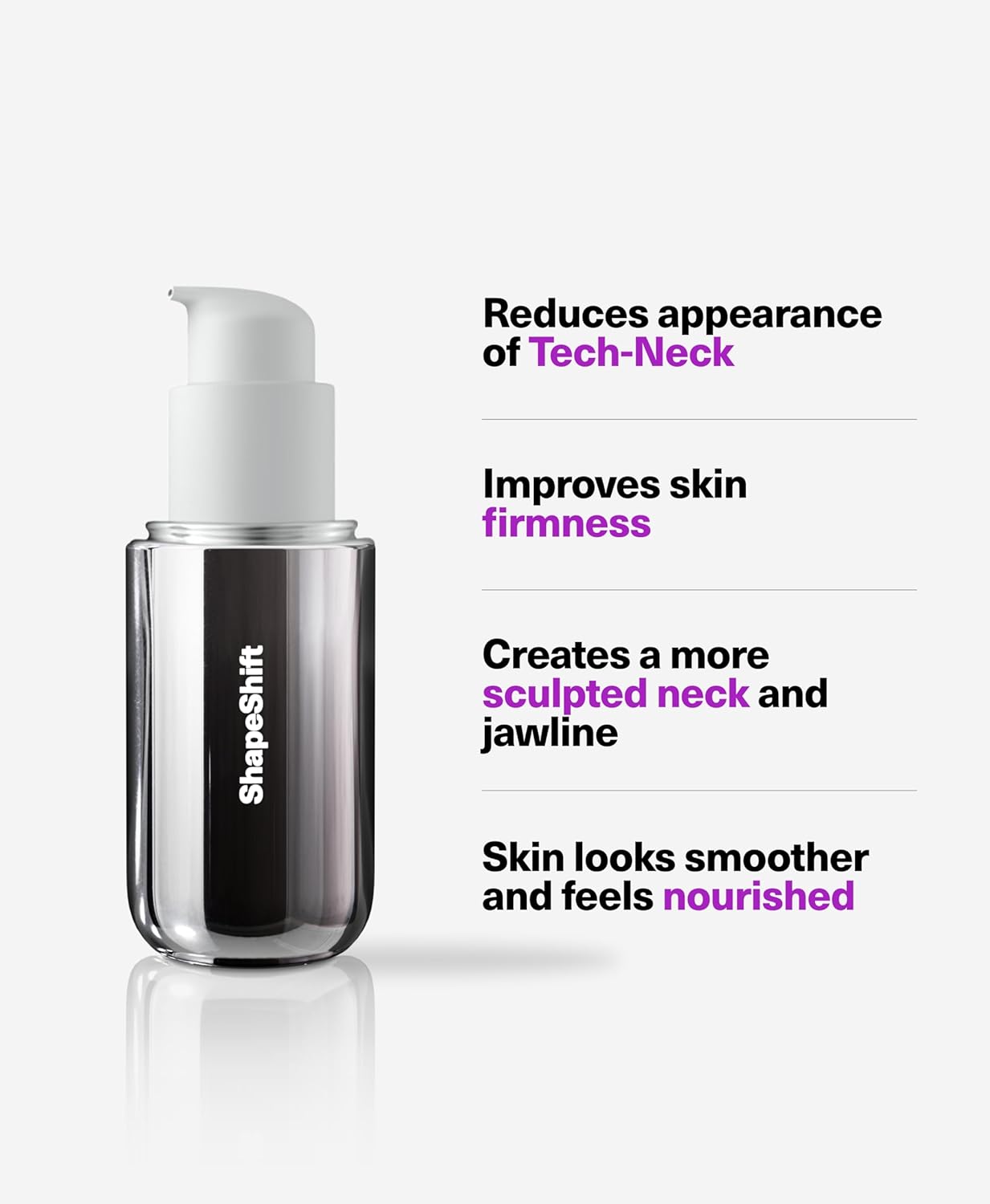 SickScience ShapeShift Advanced Jaw & Neck Firming Serum - Double Chin Reducer & Face Tightening Treatment with Exosome Technology, 1.7oz