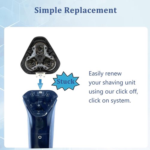Philips Norelco S3000 Replacement Head Holder - Compatible with Aquatec Shavers | Razor Blades for S3206, S4303