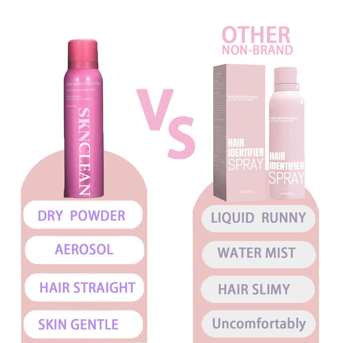 SKN Hair Identifier Spray for Face Shaving, Aerosol Powder Spray with Razor, Skin Body Face Hair Identifying Spray for Women Shaving -4OZ