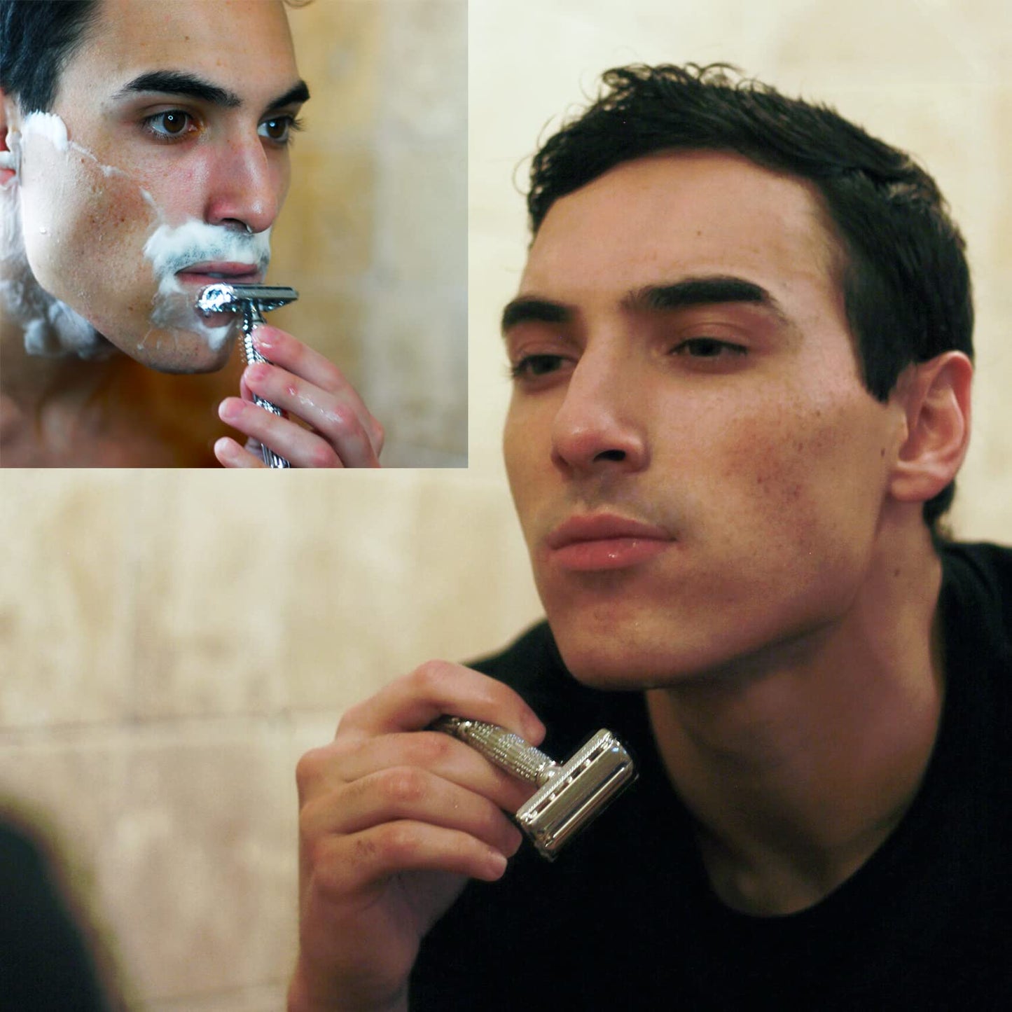 VIKINGS BLADE Double Edge Safety Razor for Men - 5 Swedish Steel Blades & Luxury Case | Eco-Friendly Design