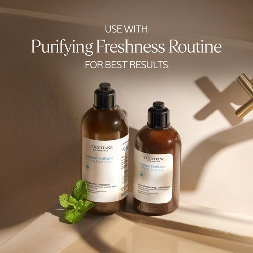 L'OCCITANE Purifying Freshness Shampoo - Reduces Sebum for Normal to Oily Hair | Silicone-Free Refill Available