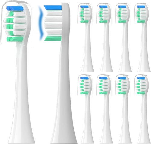Philips Sonicare Replacement Toothbrush Heads - 10 Pack Soft Electric Brush Heads for Optimal Plaque Control | Compatible with HX9023/65 4100 5100 6100