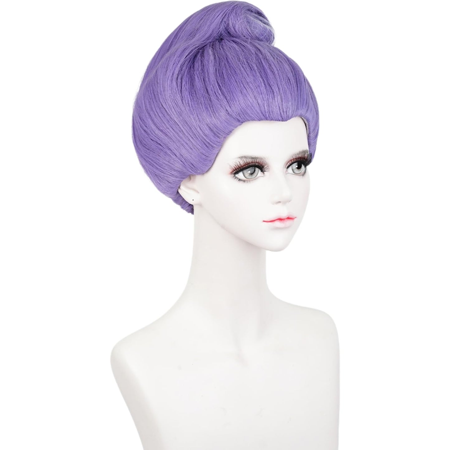 Light Purple Sea Witch Wig Short Pre-styled Godmother Wig Hair + Wig Cap for Halloween Wicked Undersea Witch Costume Cosplay