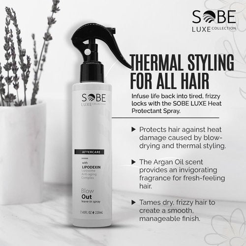 Heat Protectant Spray by [Brand Name] - 8 Fl Oz for Thermal Styling, Frizz-Free Shine & Smooth Finish