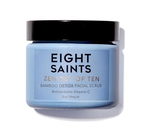 Eight Saints Bamboo Detox Face Scrub - Natural Exfoliator for Clear Skin | 2 Ounces