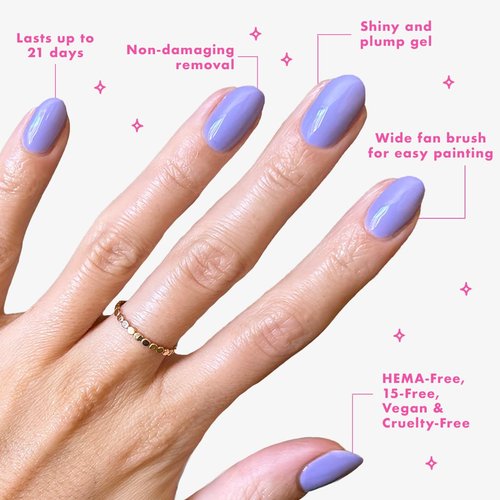 Olive & June Gel Polish Top Coat | UV LED Nail Lamp Needed | Long Lasting Formula | Up to 21 Days of Wear | Damage-Free Removal | Salon-Quality Manicure, Pedicure at Home | Vegan,HEMA-Free,Cruelty-Fre