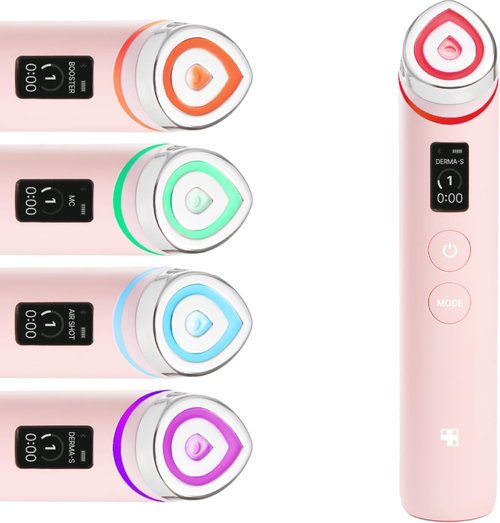 Medicube Booster Pro - 6-in-1 Real Glass Glow Beauty Massager for Clear, Radiant Skin | Pink