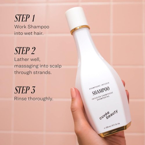 Cuvée Beauty Cuvee Shampoo - 10 Fl Oz - Cleanses & Fortifies Hair with Vitamin B & Panthenol - Champagne-Infused Formula