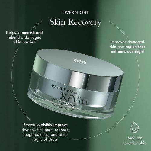RéVive Rescue Balm Overnight Face Mask - Nourishing Formula to Restore Skin Vitality & Reduce Stress Signs - Peptides, Shea Butter & Aloe Vera (2.5 oz)