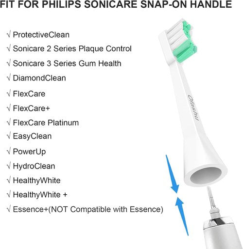 Philips Sonicare Replacement Electric Toothbrush Heads - 10 Pack for ProtectiveClean & DiamondClean