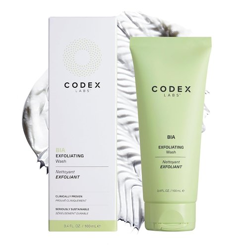 Codex Labs Bia Exfoliating Face Wash - Gentle Vegan Cleanser for Dry & Sensitive Skin | 3.4oz