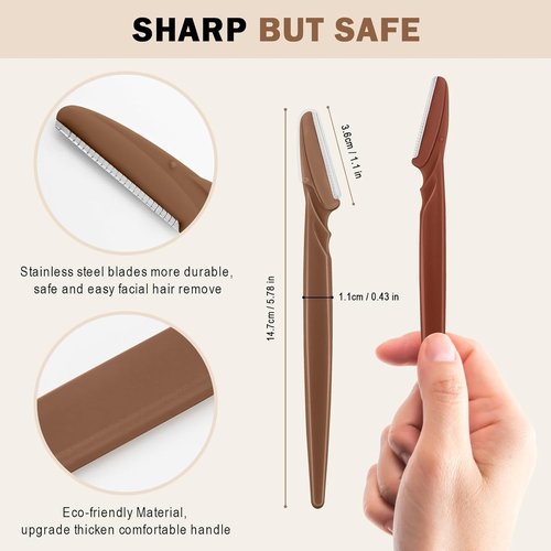 D Dermaplane Razor for Women - 6PCS Precision Face Razors | Eyebrow Shaver for Effortless Hair Removal