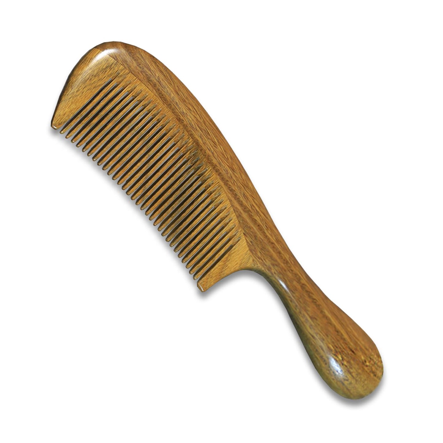 Yuutbiu Teasing Comb for Fine Hair, Anti Static Wooden Hair Comb, Durable Fine Tooth Comb with Handle (Green Sandalwood)