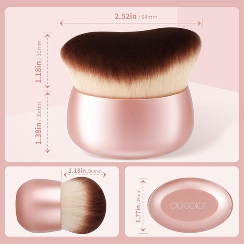 Docolor Self Tanner Brush - Large 75mm Body Makeup Brush for Flawless Tanning & Bronzing | Soft Synthetic Hair