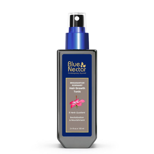 Blue Nectar Hair Growth Serum - Rosemary Oil Ayurvedic Tonic Spray for Hair Growth | 3.38 Fl Oz