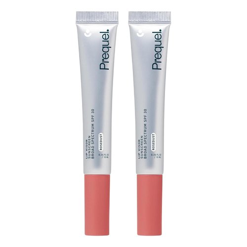 Prequel Skin Tinted Lip Balm - SPF 30 PA+++ Moisturizing Semi-Gloss in Rosedust | Mint Flavor - 2 Pack