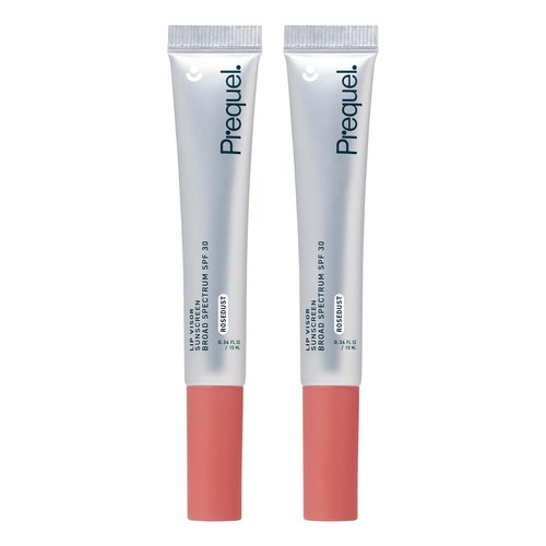 Prequel Skin Lip Visor, Tinted Lip Balm with SPF 30 PA+++. Rosedust, Mint Flavor, Rosy Nude Shade with Non-Sticky Finish – Moisturizing Semi Gloss Balm Sunscreen for Daily Use - 2 Pack