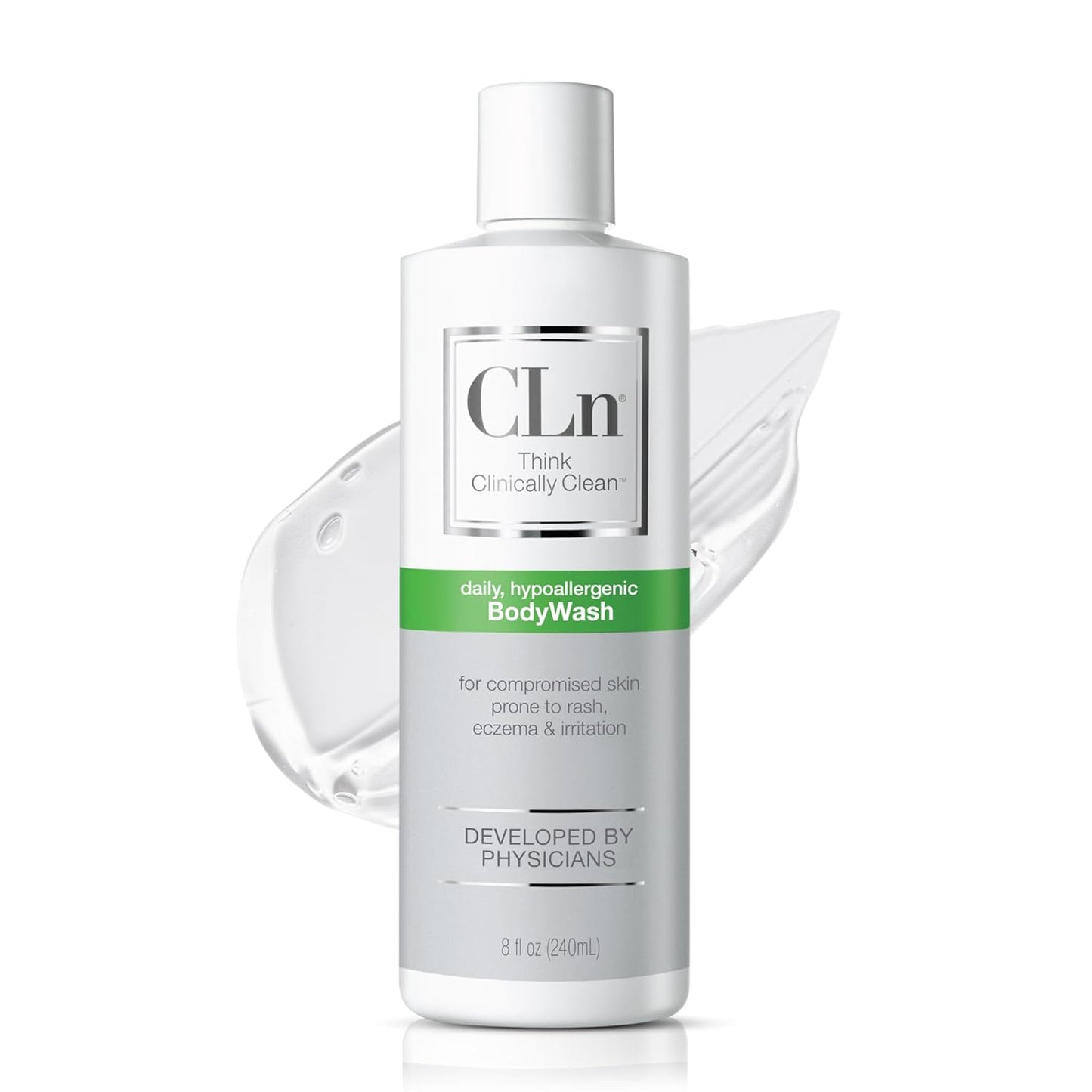 CLn® Body Wash - Non-Drying Formula for Eczema & Dermatitis Relief | Fragrance-Free, 8 fl oz