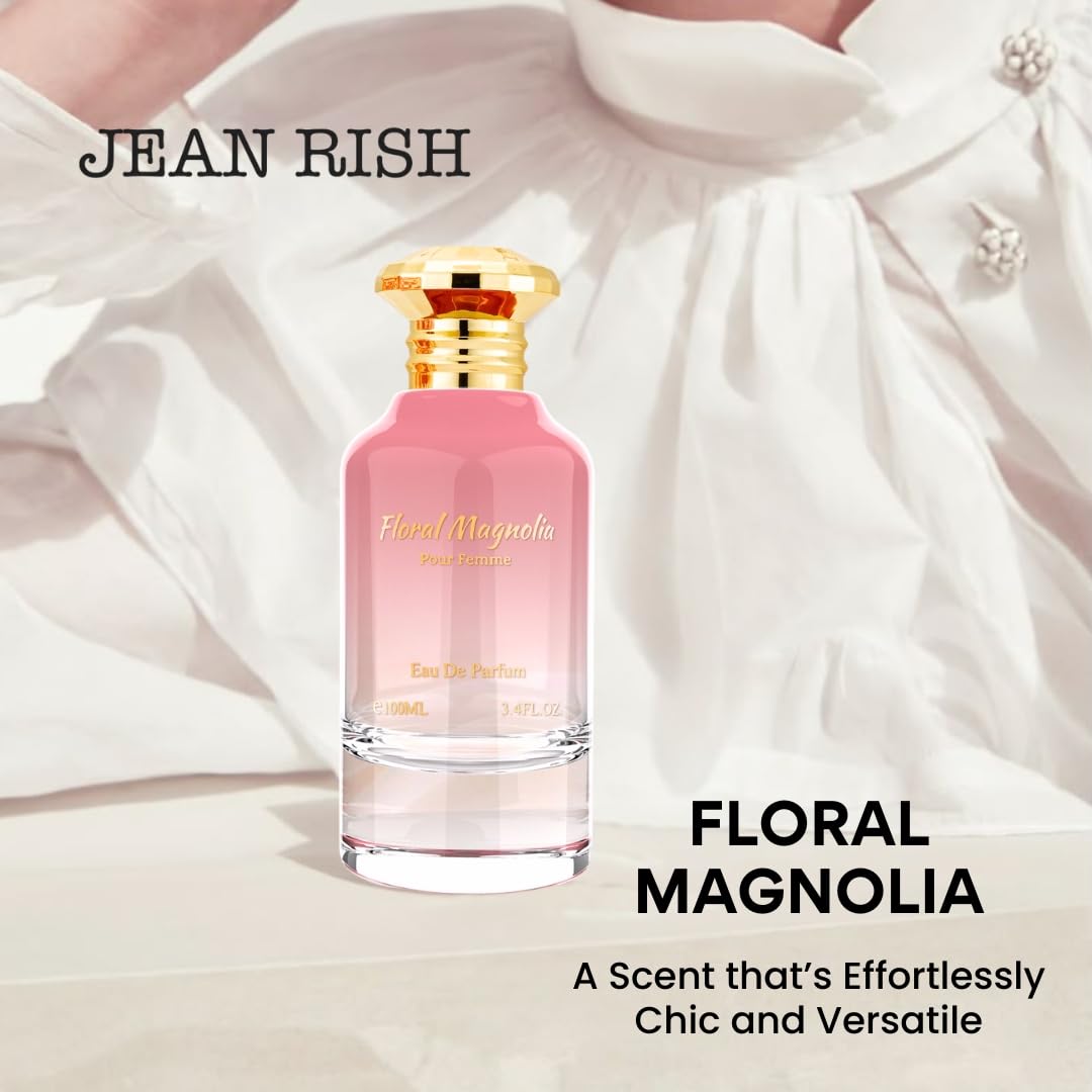 Jean Rish Floral Magnolia Perfume for Women - Long-Lasting Luxury Fragrance | 100ml Eau De Parfum