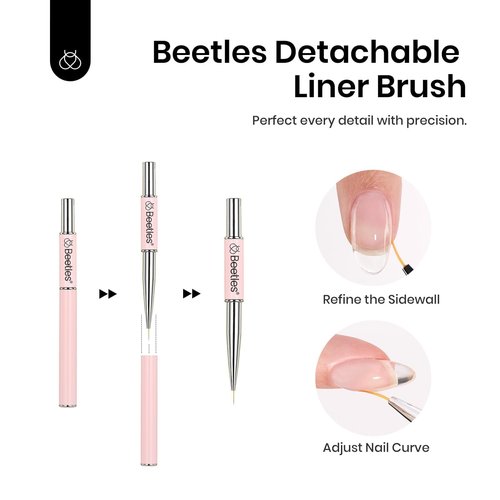 Beetles 2Pcs 15ml HEMA-Free Nail Glue Builder Nail Gel Set, Clear Builder for Nail Strengthener Thickening Building Apex Extension for Beginners & DIY Salon Manicure Gift for Women, U V Light Required