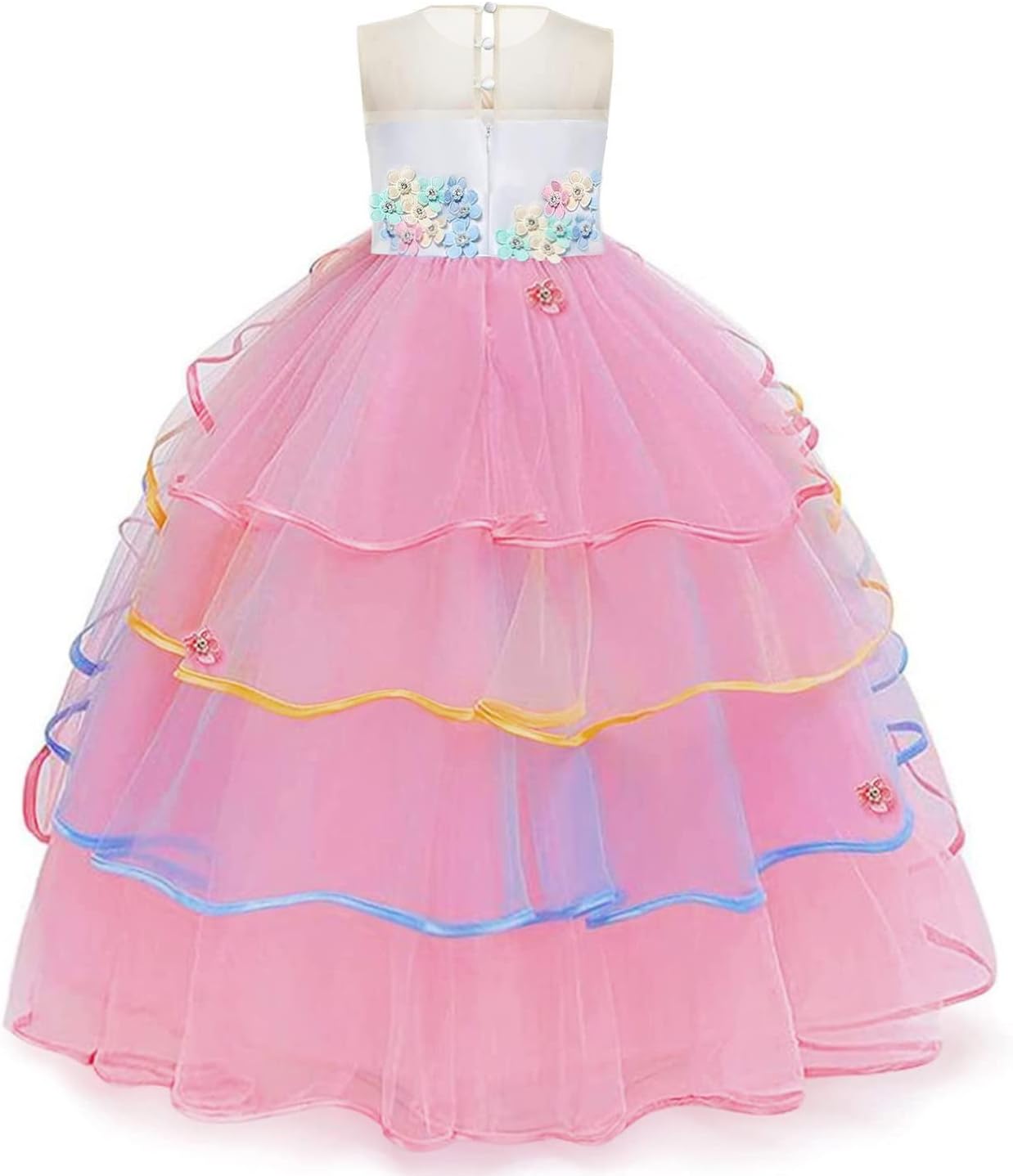 Unicorn Dress for Girls Unicorn Costume Pageant Princess Dress Party Birthday Christmas Long Gown with Accessories