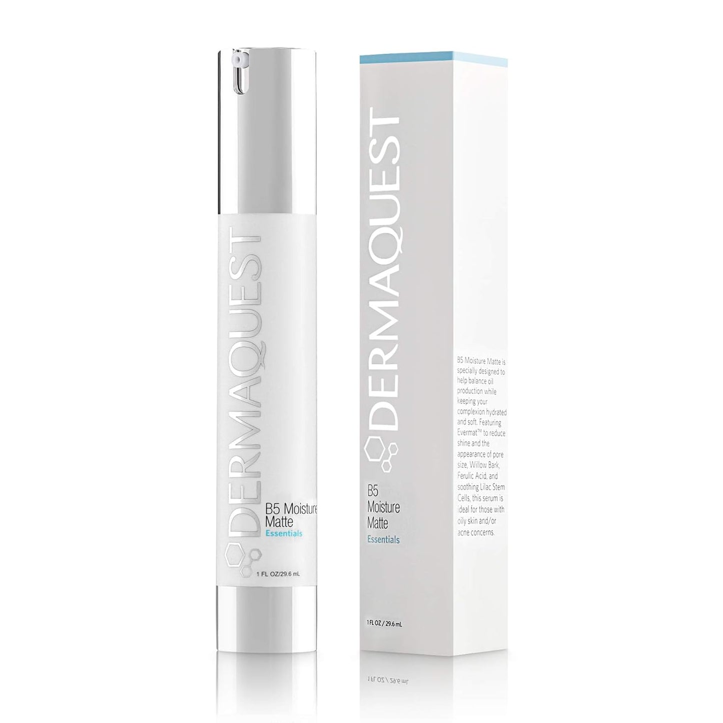 DermaQuest Essential B5 Moisture Matte - Oily & Acne Prone Skin Face Moisturizer - 5% Hyaluronic Acid (1oz)
