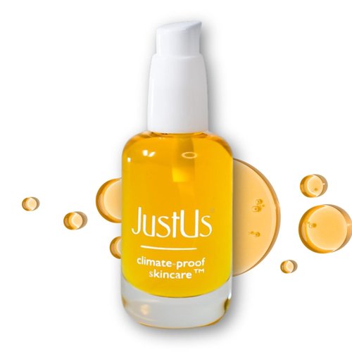 JustUs Skincare Brilliance - Vitamin C Oil Serum for Face | Reduces Age Spots & Discoloration - 30ml