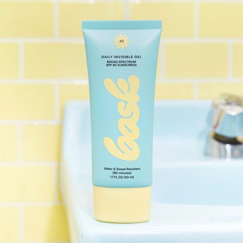 Bask SPF 40 Daily Invisible Gel Face Sunscreen - Hydrating, Fragrance-Free, Lightweight & Non-Greasy | 1.7 fl oz