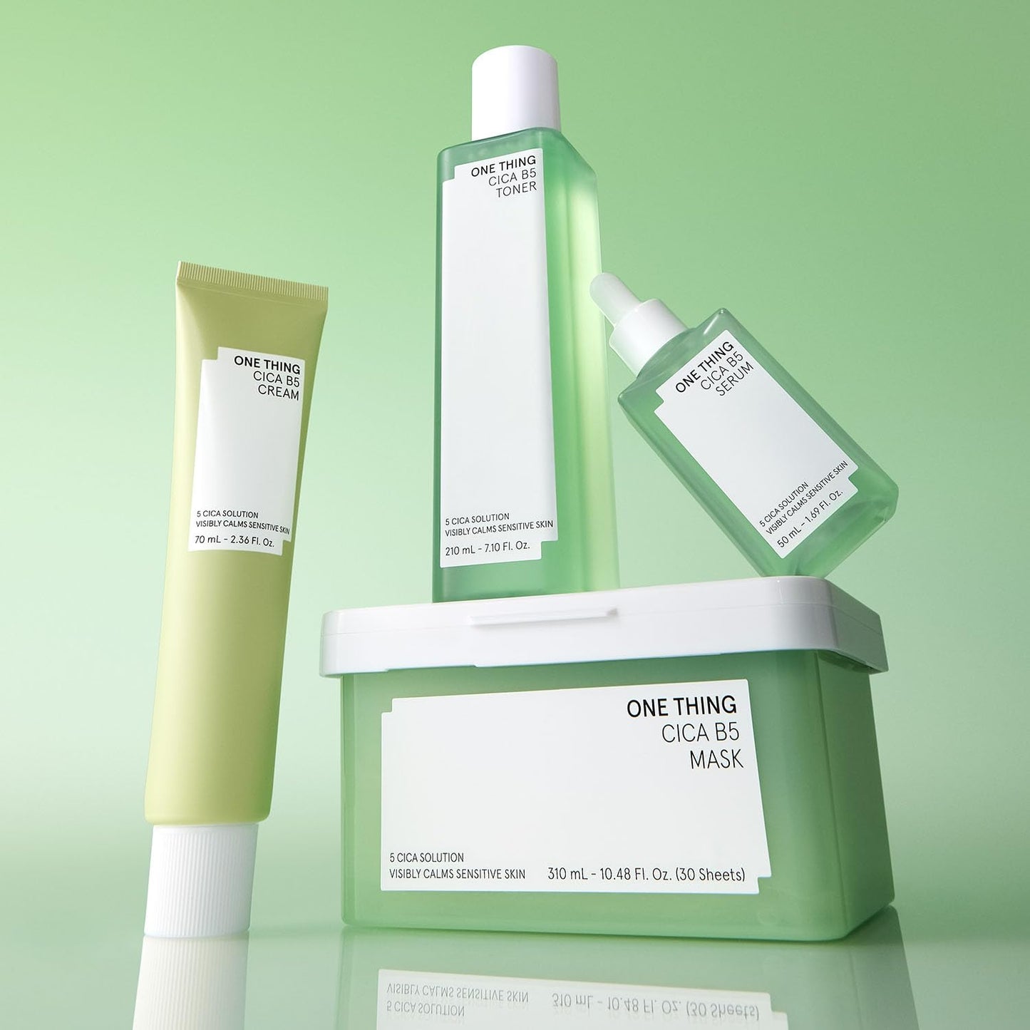 ONE THING Cica B5 calming Serum (1.69 fl.oz / 50ml), Korean Skincare, Panthenol Soothing, Hydration Boost for Sensitive Skin