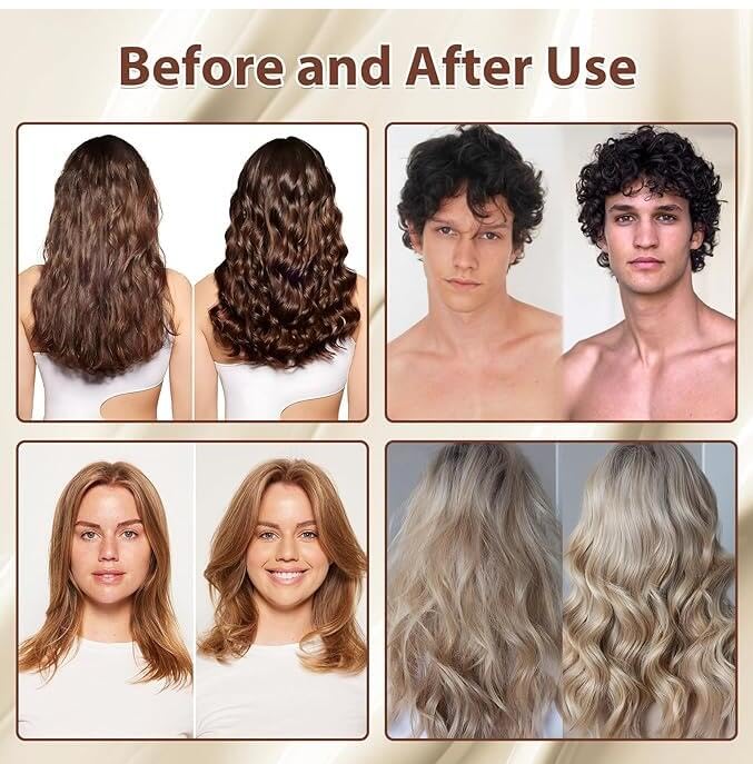 Skiennix Smoothing Air Dry Cream - Frizz Control Lotion for Curly, Wavy & Straight Hair | Hydrating Formula