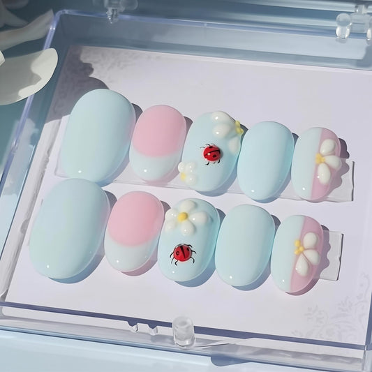 24Pcs St Patrick's Day Press on Nails Short Square Gold French Tip Fake Nails with Gold Rhinestones Horseshoe Rainbow Shamrocks False Nails St Patricks Day Acrylic Nails Irish Stick on Nails for Women