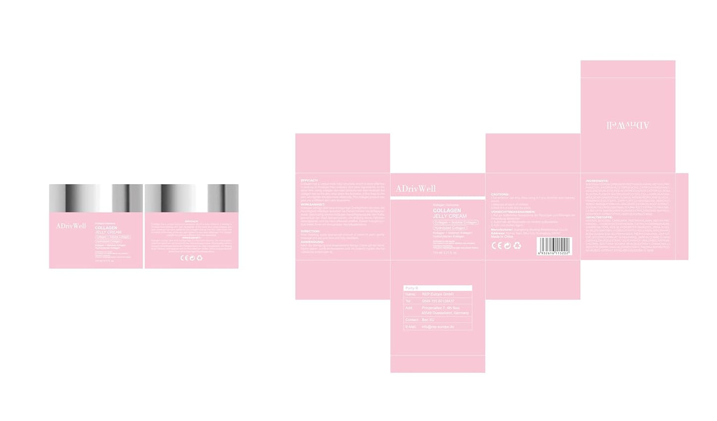 Skiennix Collagen Jelly Cream - Korean Face Moisturizer with Niacinamide & Hydrolyzed Collagen | 24-Hour Hydration (3.71 fl. oz.)