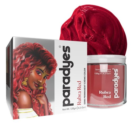 Paradyes Rubra Red Semi Permanent Conditioner Based Hair Color Enriched with Vegan, Natural and Herbal Hair dyes - lasts up to 8-10 washes (4.2 oz)