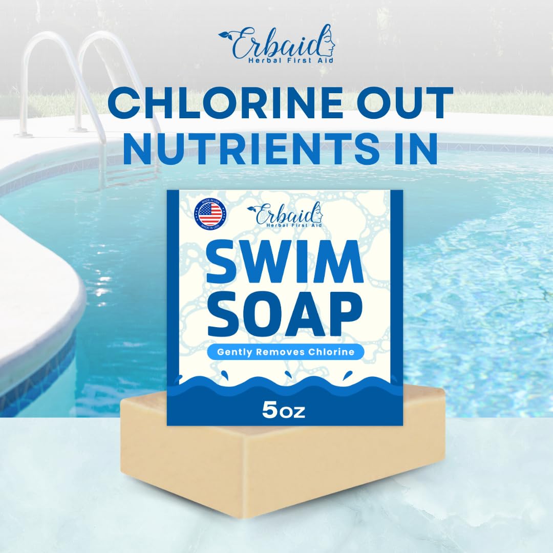 Skiennix Swimmers Shampoo - Chlorine Removal Body Wash & Soap Bar - Gentle Moisturizing Care for All Ages