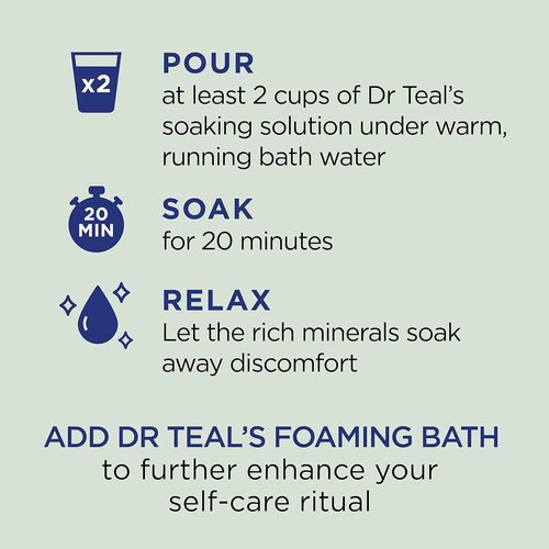 Dr Teal's Epsom Salt Magnesium Soak - Relaxation & Relief with Eucalyptus & Spearmint, 3 lbs