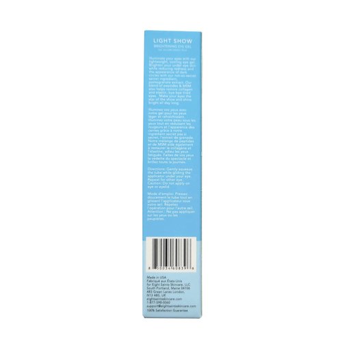 Eight Saints Brightening Eye Gel - Natural Anti-Aging Formula to Reduce Puffiness & Wrinkles | 0.5 Ounces