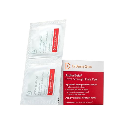 Dr. Dennis Gross Alpha Beta Extra Strength Daily Peel - 2-Step Exfoliating Pads for Smoother, Radiant Skin | 5 Treatments