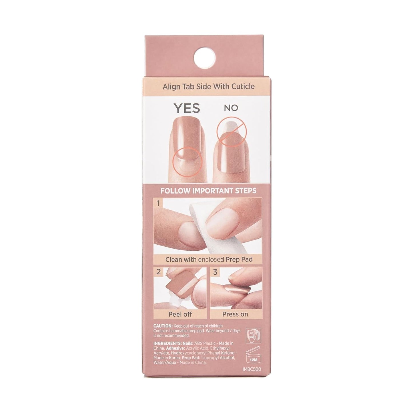 KISS imPRESS No Glue Mani Press On Nails - Simple Pleasure Nude Short Squoval Shape | 30 Nails & Accessories