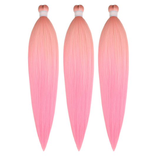 Pink Braiding Hair Pre stretched Ombre PreStretched Box Braiding Hair Extensions Feed in Braids 26 inch