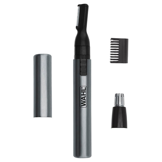 Wahl Micro Groomsman Trimmer - Hygienic Grooming with Rinseable Heads for Eyebrows, Nose & Ears - Model 05640-600