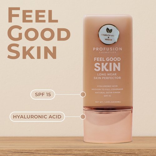 Profusion Cosmetics Liquid Foundation - Lightweight, Breathable Formula for Flawless Radiance | Vegan & Cruelty-Free - Medium 5